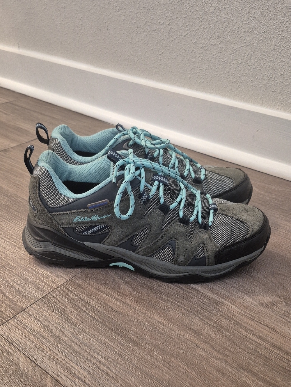 Eddie Bauer Gray and Light Blue Trail Walking Shoes